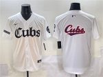 Chicago Cubs Team Big Logo White 'Gothic North Side Edition' Vapor Premier Limited Stitched Jersey