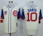Cubs #10 Ron Santo Cream 1942 Turn Back The Clock Stitched Jersey
