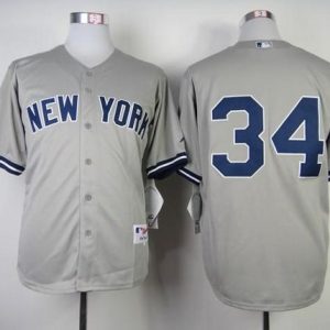 Yankees #34 Brian McCann Grey Stitched Jersey