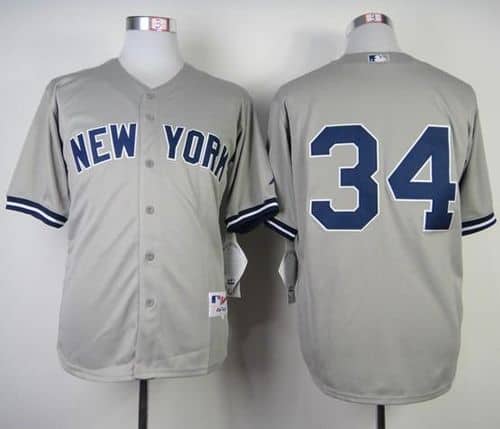 Yankees #34 Brian McCann Grey Stitched Jersey