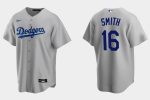 Los Angeles Dodgers #16 Will Smith Gray Cool Base Stitched Jersey