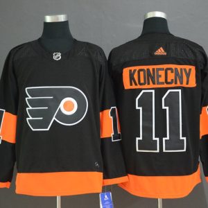 Philadelphia Flyers #11 Travis Konecny Black Stitched Jersey