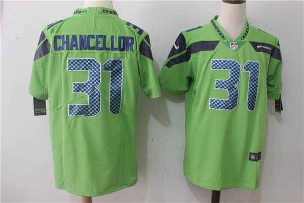 Seattle Seahawks #31 Kam Chancellor Steel Green Stitched Vapor Untouchable Limited Nike Jersey