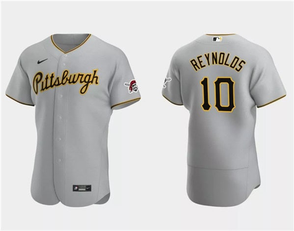 Pittsburgh Pirates #10 Bryan Reynolds Gray Flex Base Stitched Jersey
