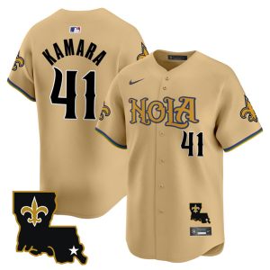 New Orleans Saints #41 Alvin Kamara Gold Cool Base Stitched Jersey