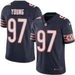 Bears #97 Willie Young Navy Blue Stitched Limited Rush Nike Jersey