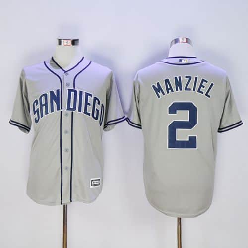 Padres #2 Johnny Manziel Grey New Cool Base Stitched Jersey