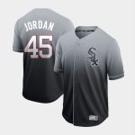 Chicago White Sox Blank #45 Michael Jordan Gray Fade Stitched Jersey
