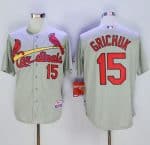 Cardinals #15 Randal Grichuk Grey Cool Base Stitched Jersey