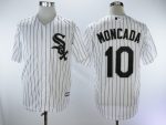 Chicago White Sox #10 Yoan Moncada White Cool Base Stitched Jersey