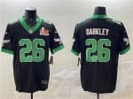 Philadelphia Eagles #26 Saquon Barkley Black 2025 Super Bowl LIX Patch F.U.S.E. Vapor Untouchable Limited Stitched Jersey