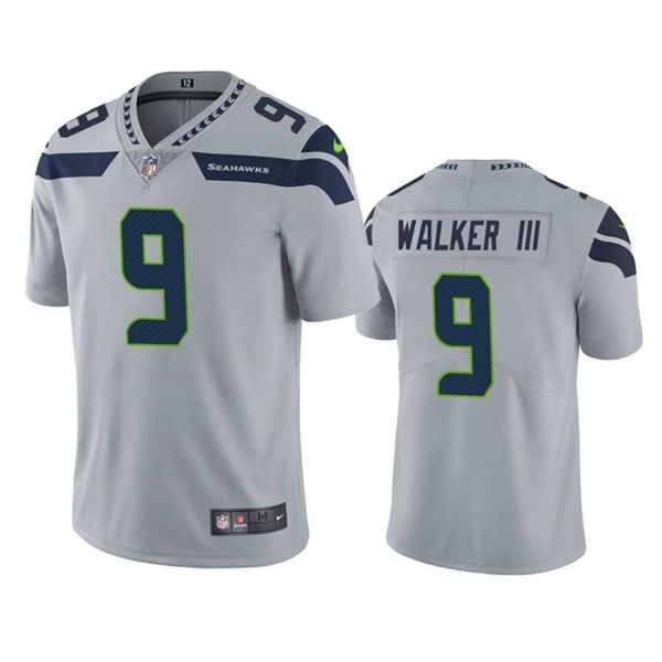 Seattle Seahawks #9 Kenneth Walker III Grey Vapor Untouchable Limited Stitched Jersey
