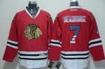 Blackhawks #7 Brent Seabrook Red USA Flag Fashion Stitched Jersey