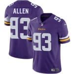 Minnesota Vikings #93 Jonathan Allen Purple 2025 Vapor Limited Stitched Jersey