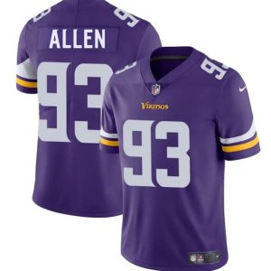 Minnesota Vikings #93 Jonathan Allen Purple 2025 Vapor Limited Stitched Jersey