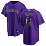 Colorado Rockies #6 Brian Serven Purple Stitched Jersey