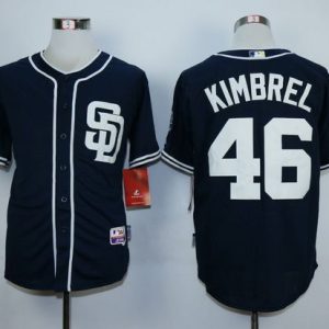 Padres #46 Craig Kimbrel Dark Blue Alternate 1 Cool Base Stitched Jersey