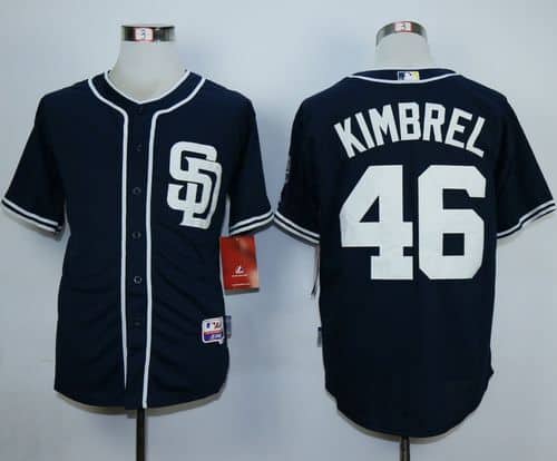 Padres #46 Craig Kimbrel Dark Blue Alternate 1 Cool Base Stitched Jersey