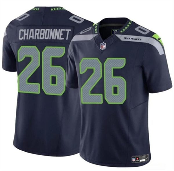 Seattle Seahawks #26 Zach Charbonnet Navy 2024 F.U.S.E. Vapor Limited Stitched Jersey