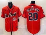 Detroit Tigers #20 Spencer Torkelson Orange With Patch Vapor Premier Limited Stitched Jersey