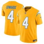 Los Angeles Chargers #4 Taylor Heinicke Gold 2025 F.U.S.E. Alternate Vapor Limited Stitched Jersey