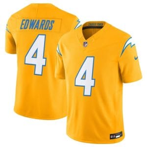 Los Angeles Chargers #4 Taylor Heinicke Gold 2025 F.U.S.E. Alternate Vapor Limited Stitched Jersey