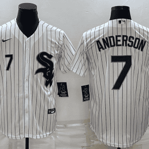 Chicago White Sox #7 Tim Anderson White Cool Base Stitched Jersey
