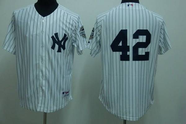 Yankees #42 Mariano Rivera Stitched White Jersey