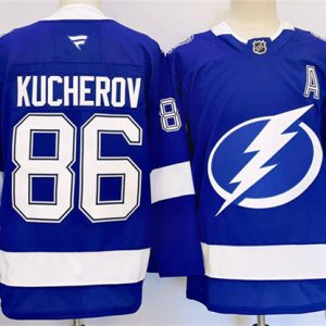 Tampa Bay Lightning #86 Nikita Kucherov 2024-25 Blue Stitched Jersey