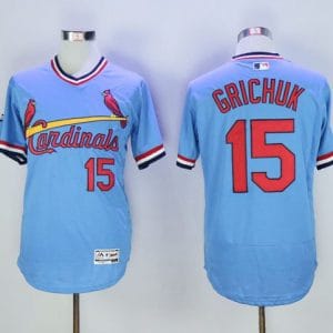 Cardinals #15 Randal Grichuk Light Blue Flexbase Authentic Collection Cooperstown Stitched Jersey