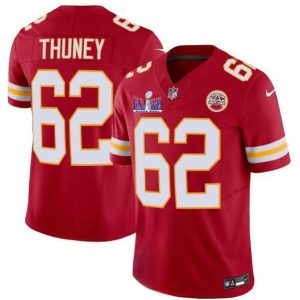 Kansas City Chiefs #62 Joe Thuney Red 2024 F.U.S.E. Super Bowl LVIII Patch Vapor Untouchable Limited Stitched Jersey
