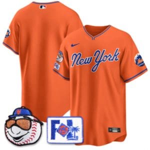 New York Mets Blank Orange 2025 Spring Training Stitched Jersey
