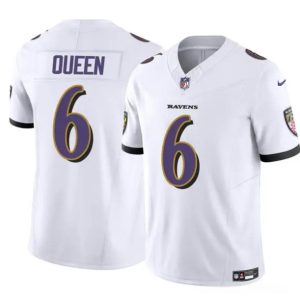 Baltimore Ravens #6 Patrick Queen White 2023 F.U.S.E. Vapor Limited Stitched Jersey