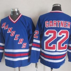 Rangers #22 Mike Gartner Blue CCM Heroes Of Hockey Alumni Stitched Jersey