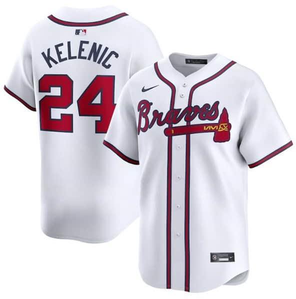 Atlanta Braves #24 Jarred Kelenic White 2024 Home Limited Stitched Jersey