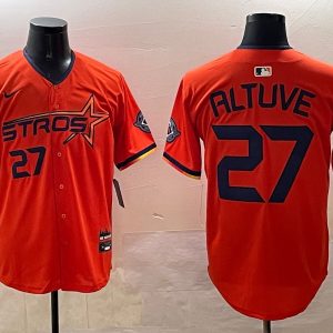 Houston Astros #27 Jose Altuve Orange 2025 City Connect Limited Stitched Jersey