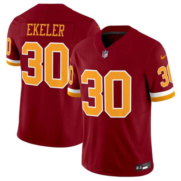 Washington Commanders #30 Austin Ekeler Burgundy 2025 F.U.S.E. Throwback Limited Football Stitched Jersey