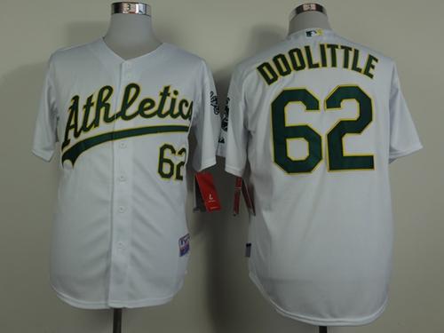 Athletics #62 Sean Doolittle White Cool Base Stitched Jersey