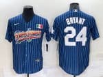 Los Angeles Dodgers #24 Kobe Bryant Navy Mexico Rainbow Cool Base Stitched Baseball Jersey