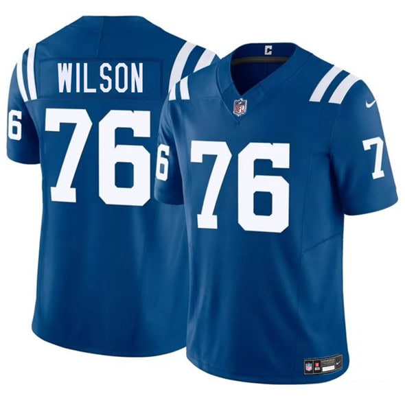 Indianapolis Colts #76 Jack Wilson Blue 2025 F.U.S.E. Vapor Limited Stitched Jersey