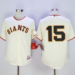 Giants #15 Bruce Bochy Cream Home Cool Base Stitched Jersey