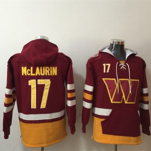 Washington Commanders #17 Terry McLaurin Burgundy Lace-Up Pullover Hoodie