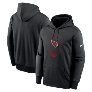 Arizona Cardinals Black Icon Performance Pullover Hoodie