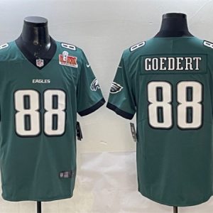 Philadelphia Eagles #88 Dallas Goedert Green 2025 Super Bowl LIX Patch New Vapor Untouchable Limited Stitched Jersey