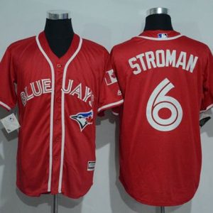 Blue Jays #6 Marcus Stroman Red New Cool Base Canada Day Stitched Jersey