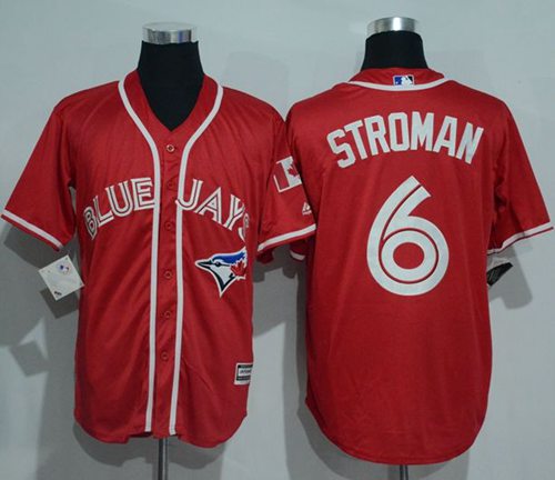 Blue Jays #6 Marcus Stroman Red New Cool Base Canada Day Stitched Jersey