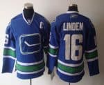 Canucks #16 Trevor Linden Blue Third Stitched Jersey