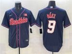 Puerto Rico #9 Javier B¨¢ez Navy 2023 World Classic Stitched Jersey