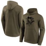 Pittsburgh Penguins Khaki Iconic Preferred Logo Graphic Hoodie