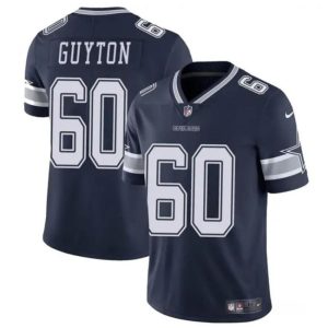Dallas Cowboys #60 Tyler Guyton Navy 2024 Draft Vapor Untouchable Limited Stitched Jersey